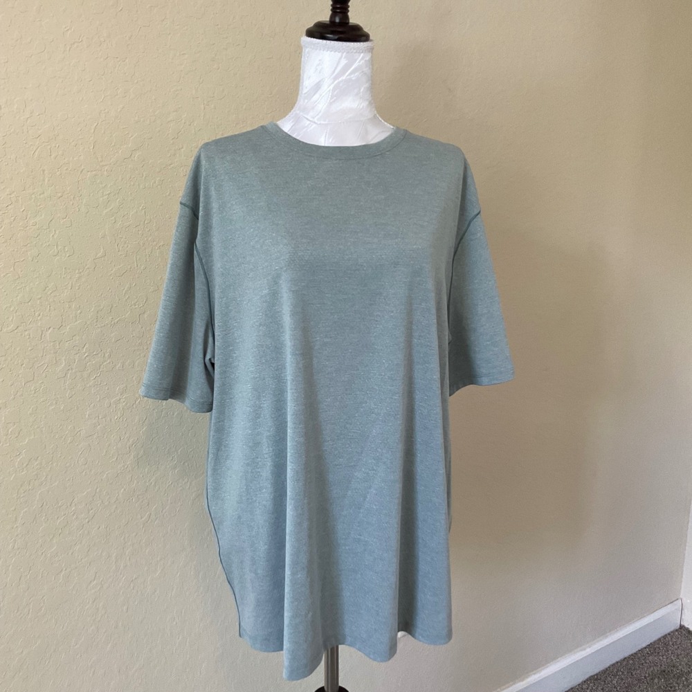 All In Motion Dri Fit Shirt Mens Large Teal Athletic Performance Workout Tee